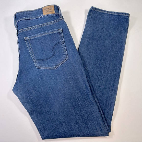 Levi's Strauss Signature Mid Rise Slim Jeans Size 6L Women's - Picture 6 of 13